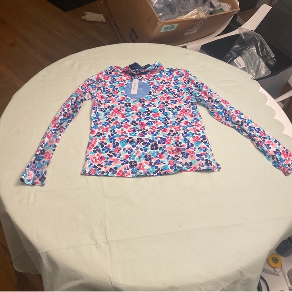 NWT SolTek San Soleil Lux Long Sleeve Print Mock - Jungle - Smal - Picture 7 of 12